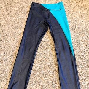 ZYIA Black and Teal Women's Leggings